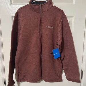 Columbia Burgundy Quarter-Zip Pullover